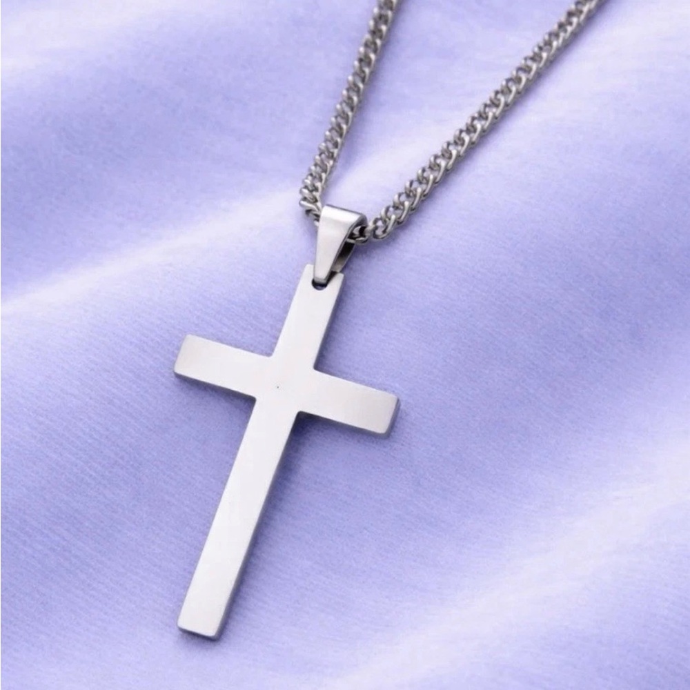 Stainless Steel Cross Pendant (Necklace NOT Included)
